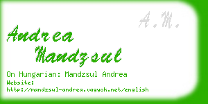 andrea mandzsul business card